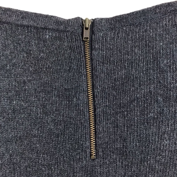 J Crew Large Gray Navy Wool Blend Jeweled-starburst‎ Sparkle Sweater Holiday - Picture 6 of 10